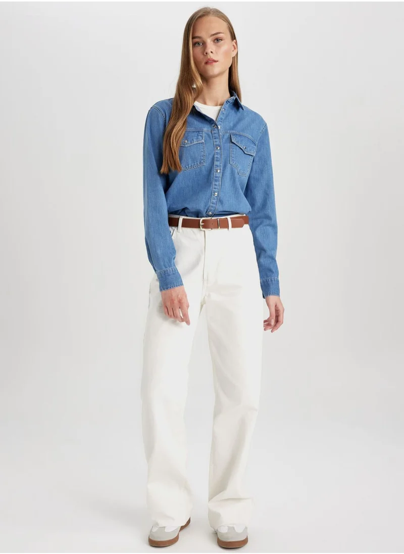 ديفاكتو Regular Fit Jean Shirt