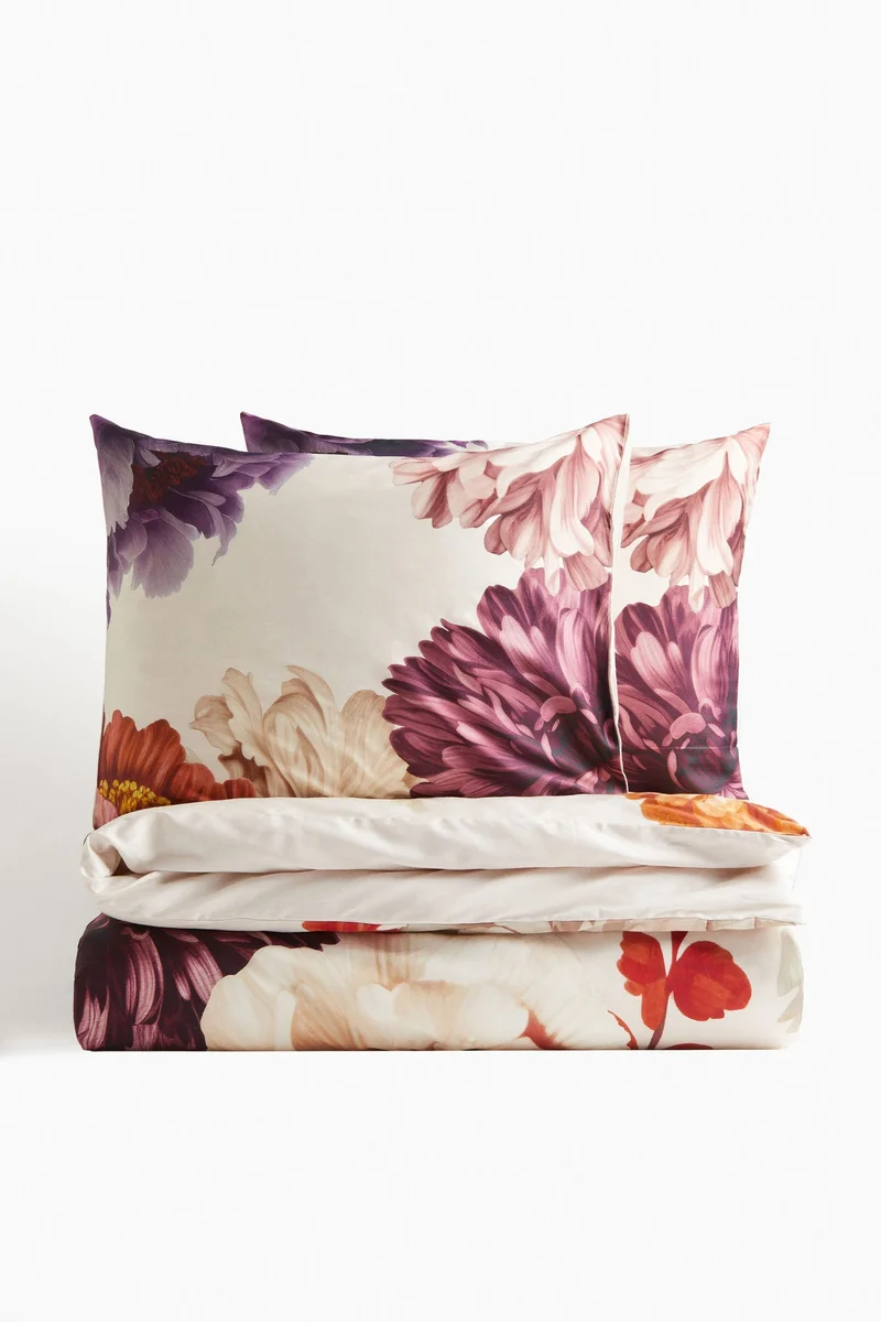 H&M Cotton sateen double/king duvet cover set