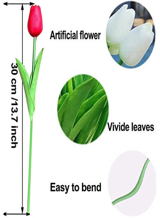 Bodosac 24pcs Multicolor Artificial Tulip Latex Real Touch for DIY Bouquets Wedding Party Bridal Baby Shower Home Decor (Multicolor Tulip) - Image 4