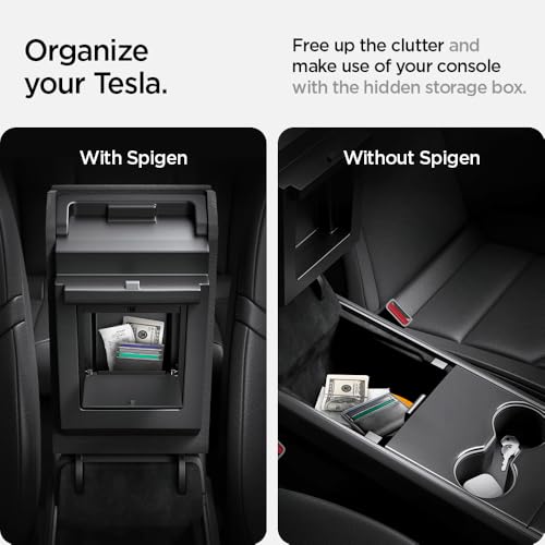 Spigen One-Tap Hidden Storage Box for Tesla Model Y (2020-2024) & Model 3 (2017-2023) [Not Compatible with Model 3 Highland (2024/25) and Model Y Juniper (2025/26)] - Image 5