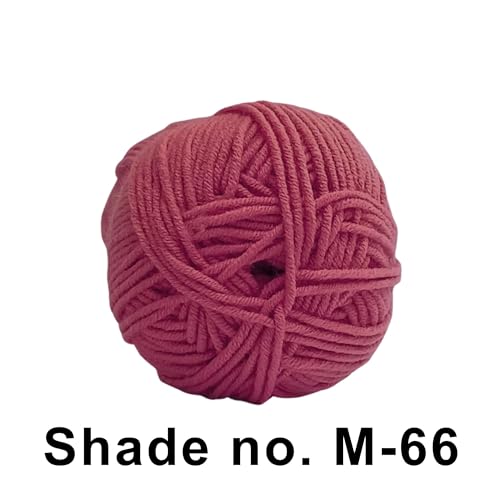 VCR 4ply Wine Yarn, 100 Grams Hank, 190 Meters Length, Acrylic Ball for Crochet and Knitting, Soft Crosia Threads, Pack of 1 Yarn, Suitable for DIY Crafts - Image 2