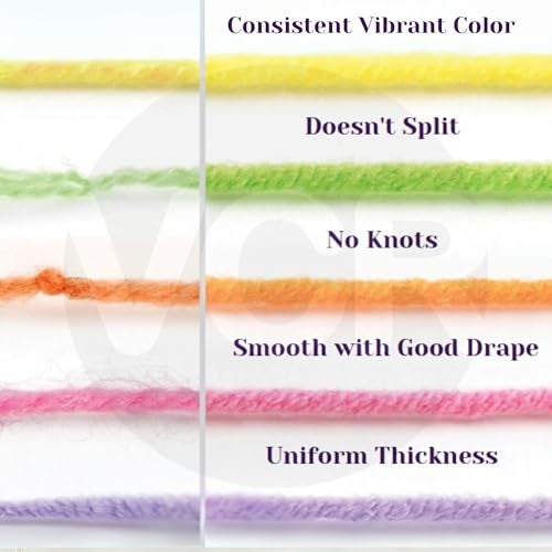 VCR 4ply Wine Yarn, 100 Grams Hank, 190 Meters Length, Acrylic Ball for Crochet and Knitting, Soft Crosia Threads, Pack of 1 Yarn, Suitable for DIY Crafts - Image 4