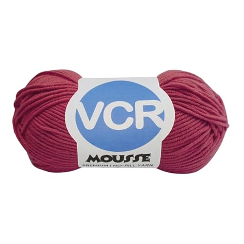 VCR 4ply Wine Yarn, 100 Grams Hank, 190 Meters Length, Acrylic Ball for Crochet and Knitting, Soft Crosia Threads, Pack of 1 Yarn, Suitable for DIY Crafts - Image 1