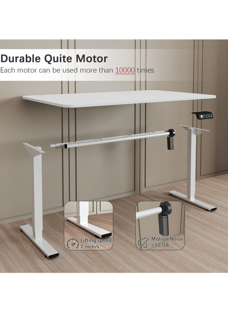 OASIS DESERT - Electric Height Adjustable Standing Desk Large 48 x 24 Inches Sit Stand up Desk Home Office Computer Desk Memory Preset with T-Shaped Metal Bracke - Image 1