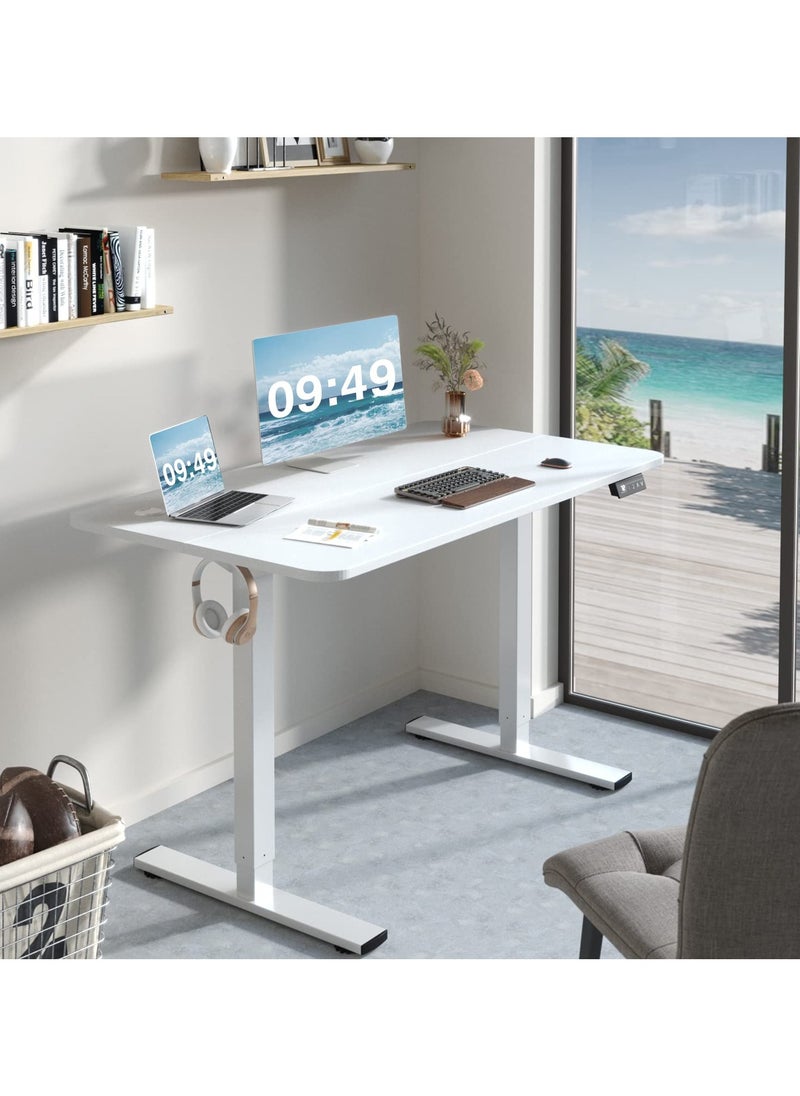 OASIS DESERT - Electric Height Adjustable Standing Desk Large 48 x 24 Inches Sit Stand up Desk Home Office Computer Desk Memory Preset with T-Shaped Metal Bracke - Image 1