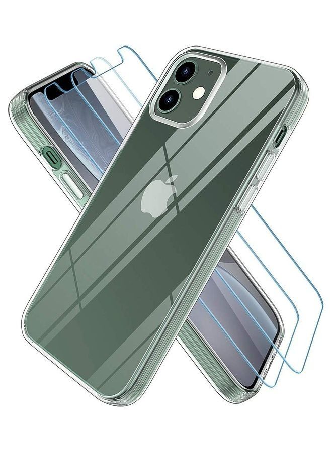 Protective Case Cover For iPhone 12 Mini With 2-Piece Screen Protector Clear - Image 2
