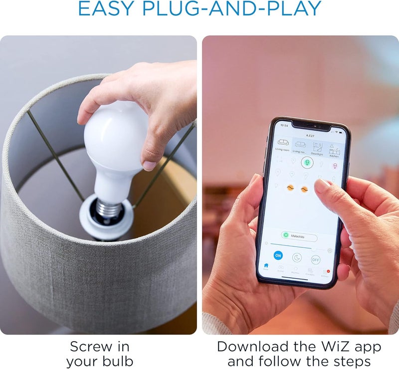 Wiz WFB 60W A60 E27 922-65 RGB 1CT/6 Smart WiFi LED Light Bulb, 16 Million Colors - Image 3