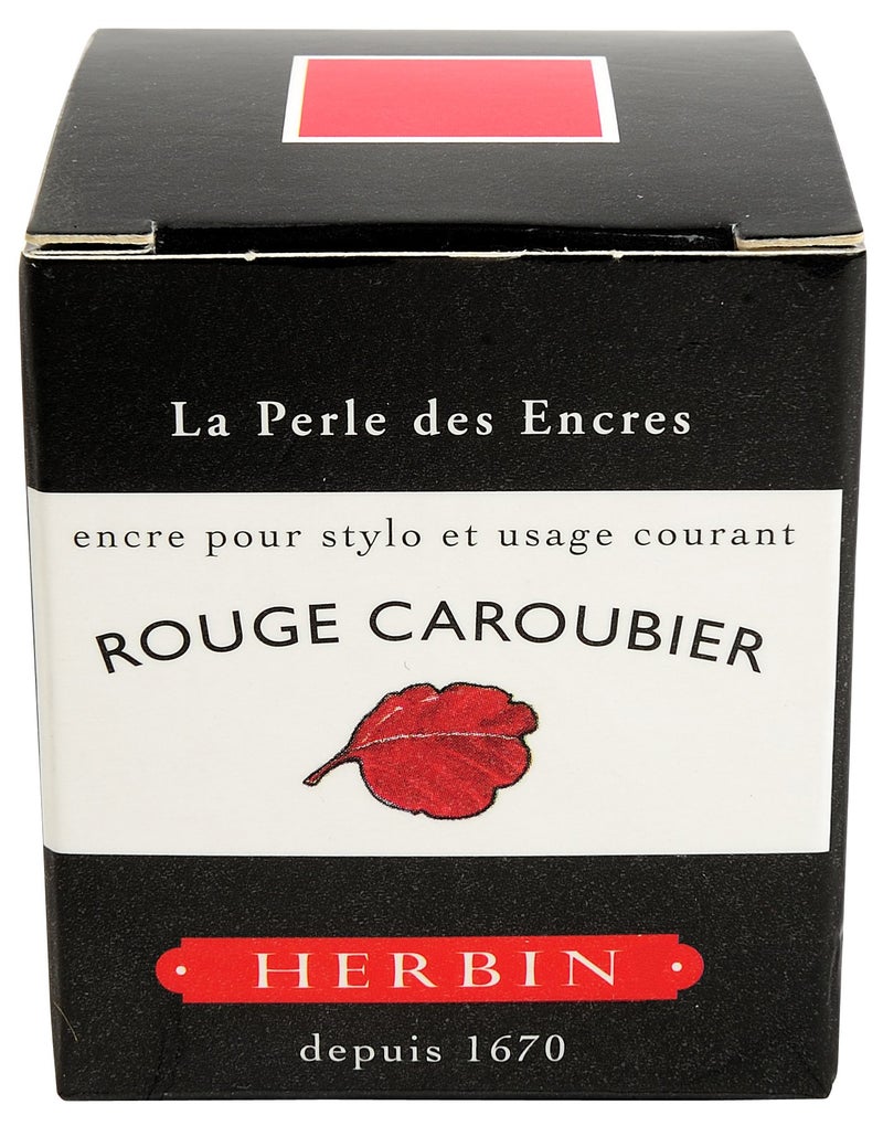 Jacques Herbin Herbin Fountain Pen Ink - 30ml Bottled - Rouge Caroubier - Image 2