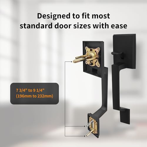 Aqara Front Door Handleset, Single Cylinder Exterior Door Entry Handle with Door Lever, Reversible for Right and Left Handed Sided Doors, Non-Locking, Ideal for Modern Doors Smart Locks - Image 3