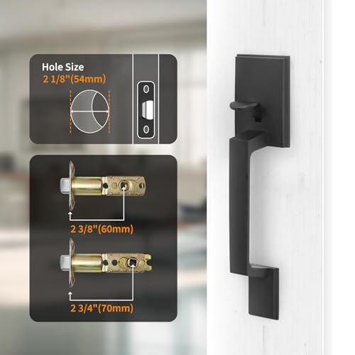 Aqara Front Door Handleset, Single Cylinder Exterior Door Entry Handle with Door Lever, Reversible for Right and Left Handed Sided Doors, Non-Locking, Ideal for Modern Doors Smart Locks - Image 4