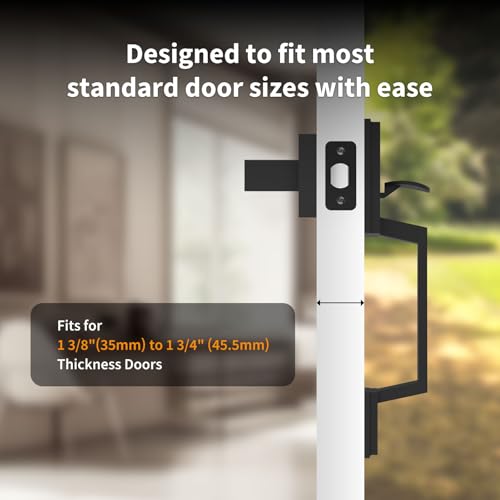 Aqara Front Door Handleset, Single Cylinder Exterior Door Entry Handle with Door Lever, Reversible for Right and Left Handed Sided Doors, Non-Locking, Ideal for Modern Doors Smart Locks - Image 2