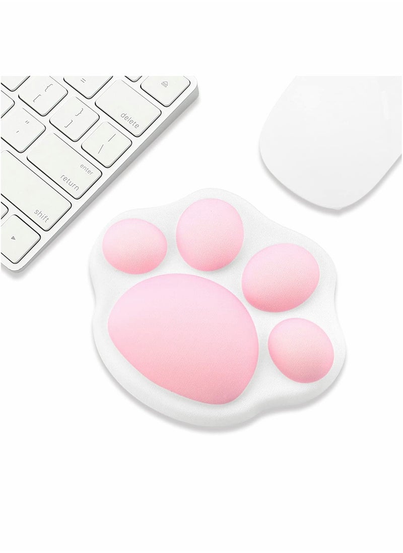 Excefore - Mouse Pad Cute Wrist Support Cat Paw Pattern, Comfortable Soft Wrist Rest Hand Pillow Relief Hand’s Pain with Non Slip Rubber Base - Image 1