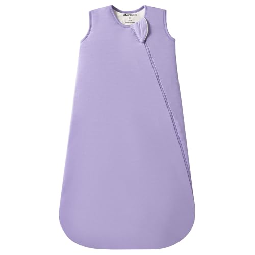 HEDSYOUHH 1.0 Tog Baby Sleep Sack, Wearable Blanket for Infants & Toddlers, Bamboo Rayon, 2-Way Zipper, Sleeping Bag for Newborn Babies, Lightweight for Spring & Autumn,Purple,M - Image 1