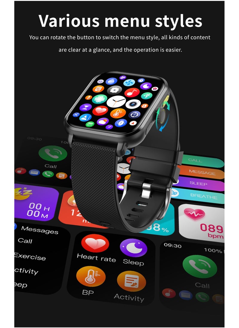 IP68 Waterproof 2024 M12 Health Monitoring GPS Smart Watch Multi-Locomotion Mode Multilingual Pedometer Smart Watch- Pink