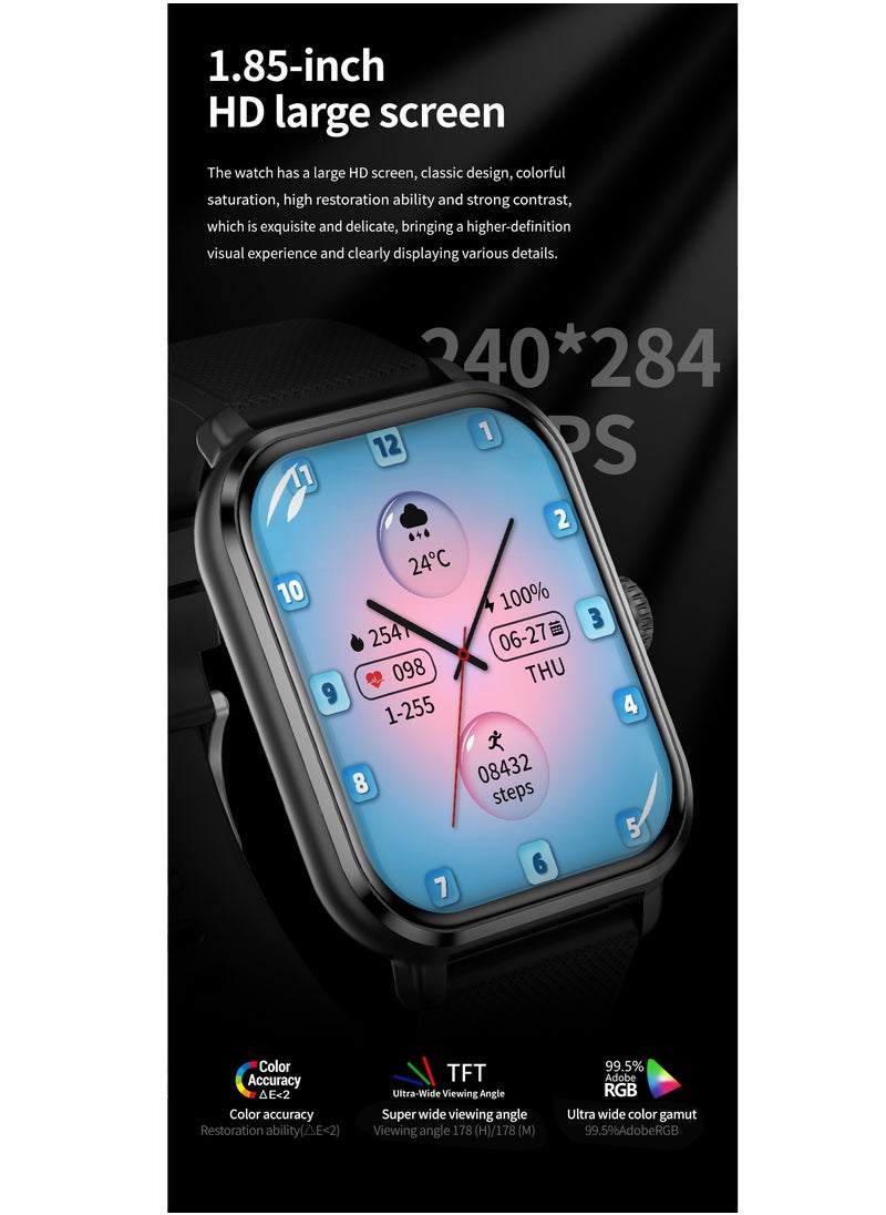 IP68 Waterproof 2024 M12 Health Monitoring GPS Smart Watch Multi-Locomotion Mode Multilingual Pedometer Smart Watch- Pink