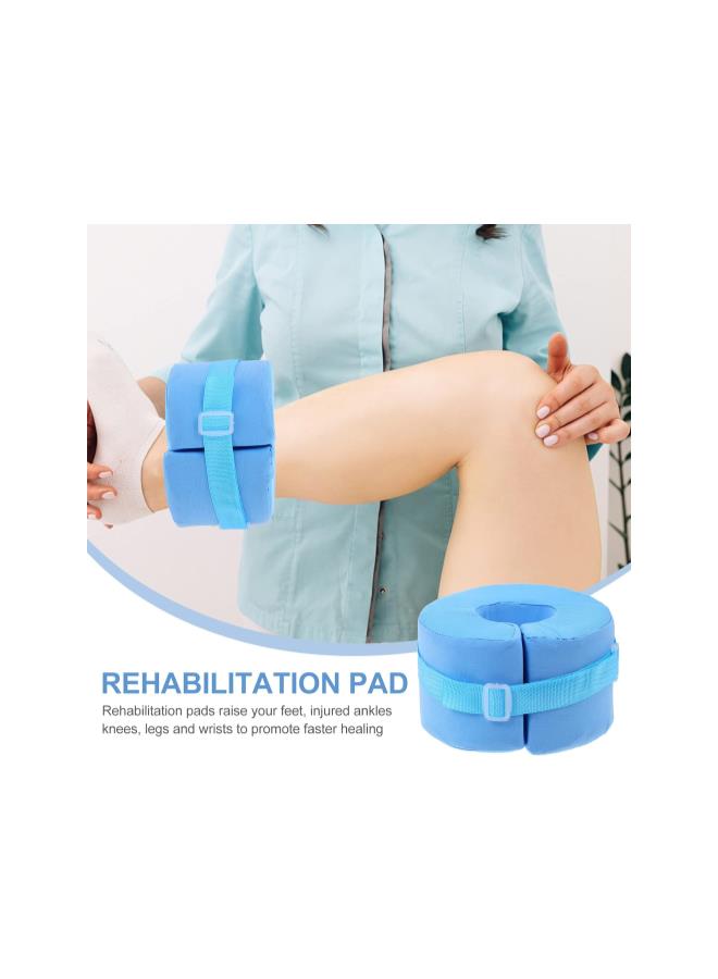 WYBOT Leg Pillows Foot Pillow Blue Ankle Heel Elevator Wedge Support Bedsore Rehabilitation Relieve Foot Pressure Ring Pad Sky Blue  - Image 2