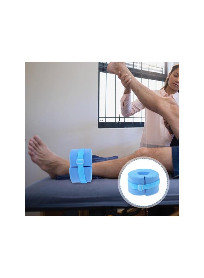 WYBOT Leg Pillows Foot Pillow Blue Ankle Heel Elevator Wedge Support Bedsore Rehabilitation Relieve Foot Pressure Ring Pad Sky Blue  - Image 3