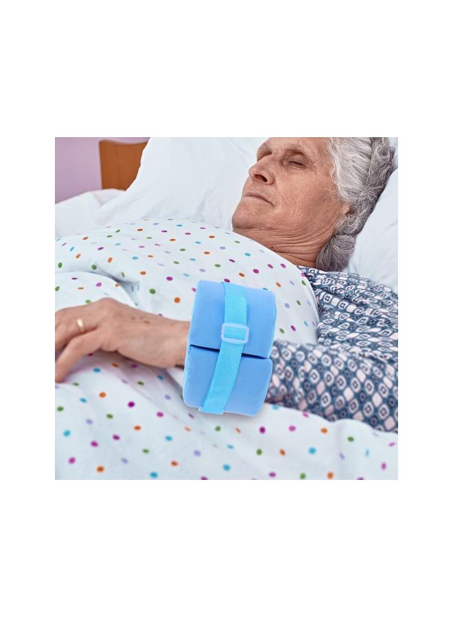 WYBOT Leg Pillows Foot Pillow Blue Ankle Heel Elevator Wedge Support Bedsore Rehabilitation Relieve Foot Pressure Ring Pad Sky Blue  - Image 4