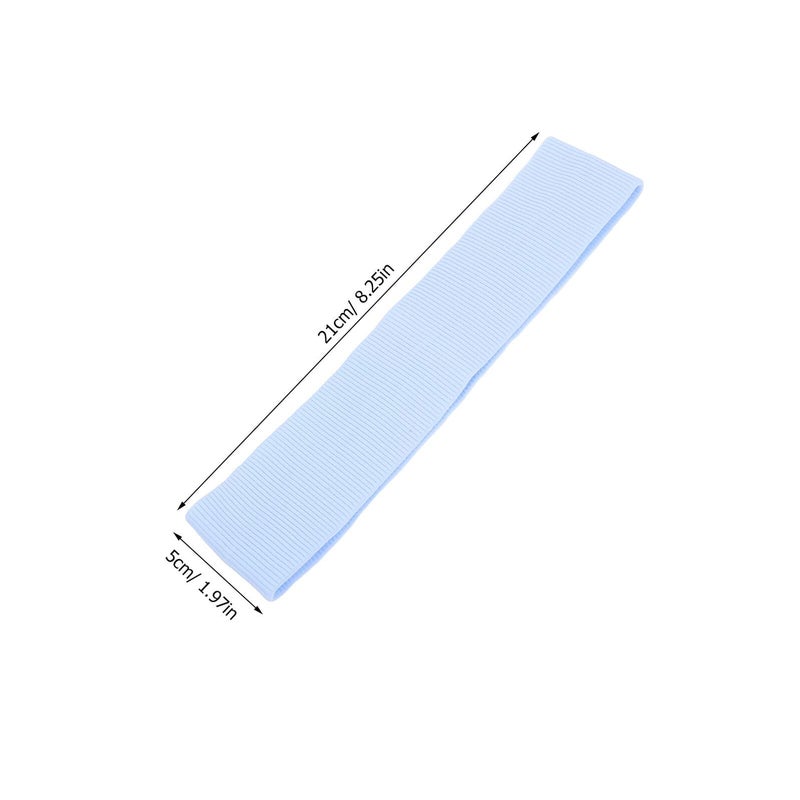 3pcs Unisex Sports Headbands Elastic Sweat Absorbing for Running Yoga Sky Blue - Image 3