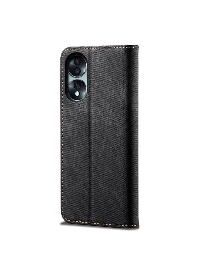 اس-توب جراب هاتف Honor 70 من الجلد المنفوخ بنسيج الدنيم - Image 3