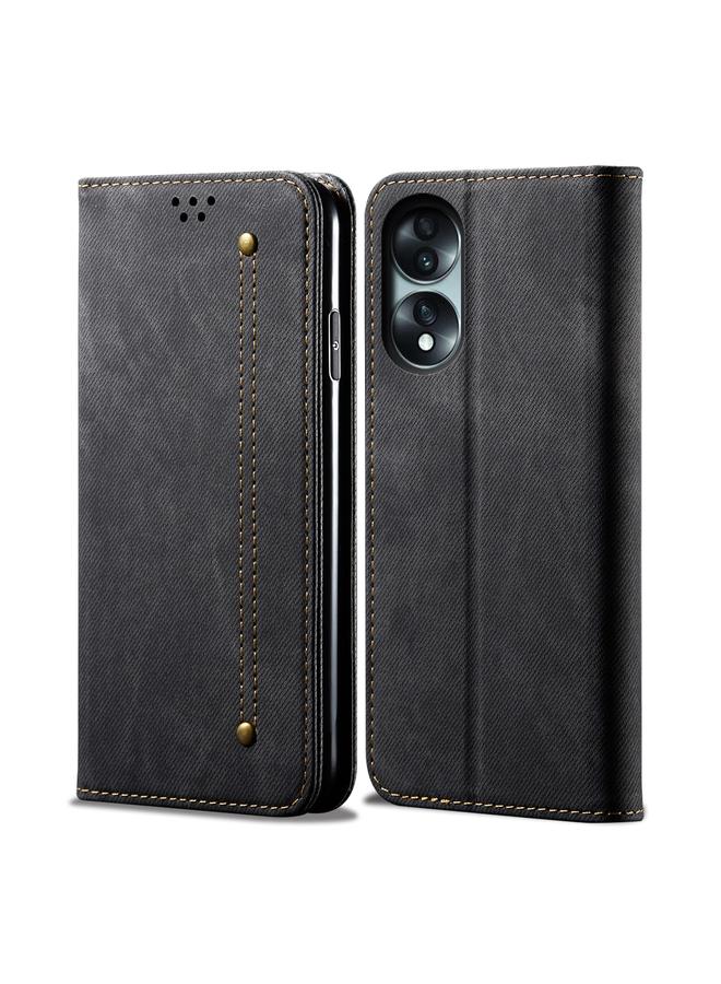 اس-توب جراب هاتف Honor 70 من الجلد المنفوخ بنسيج الدنيم - Image 1