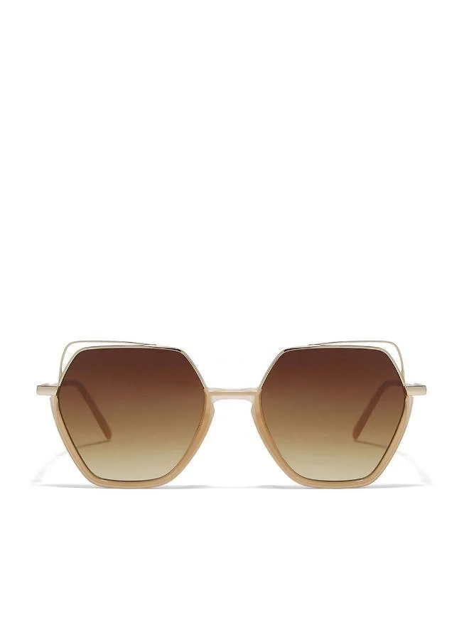 30Sundays Grace,Women Sunglasses, Geometric Sunglasses, UV Protection: UV400 (Beige,Brown)