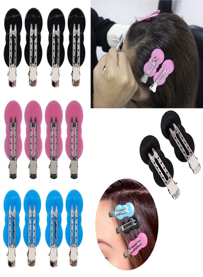 غلان مشابك شعر جلان لتصفيف وتقسيم الشعر، مشابك لجميع أنواع الشعر (متعددة الألوان، 4 قطع) - Image 3