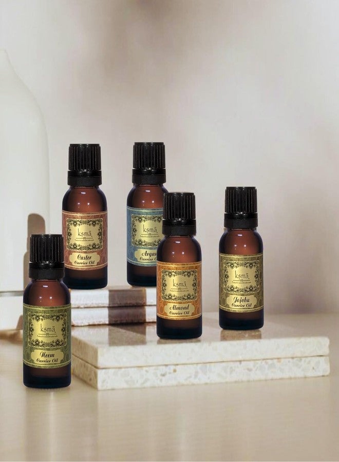 Ksma Natural Oil Combo Pack of 5 | Neem, Castor, Argan, Almond & Jojoba Oil | 15 ml Each | Soap & Lotion Making - Image 3