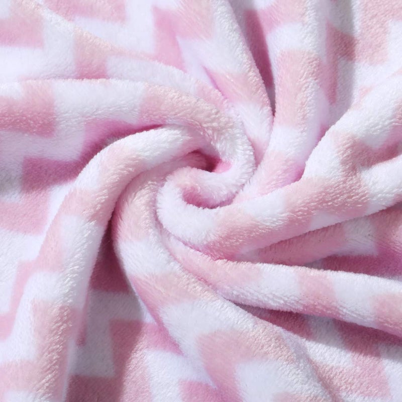CREVENT 30X40 Cute Silky Plush Baby Blanket for Girls Infants Toddlers Newborns Crib Cot Stroller, Giftable Suitable for Summer Spring - Pink Elephant - Image 3