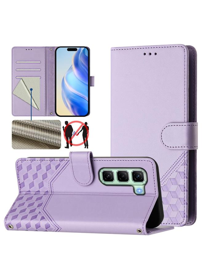 S-TOP Case For Infinix Hot 50 5G Honeycomb Embossing RFID Leather Phone Case - Image 1