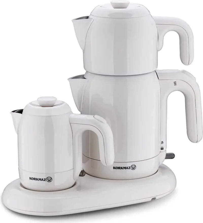 كوركماز A353 1600 Watt Mia Tea and Coffee Machine White 1.7 Lt