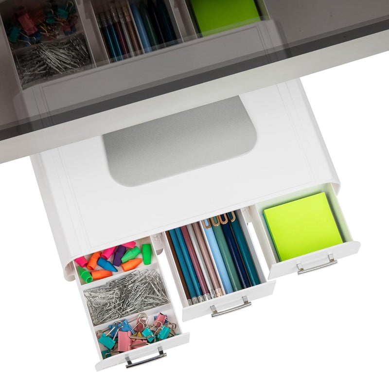 Mind Reader PC, Laptop, IMAC Monitor Stand and Desk Organizer, White - Image 5