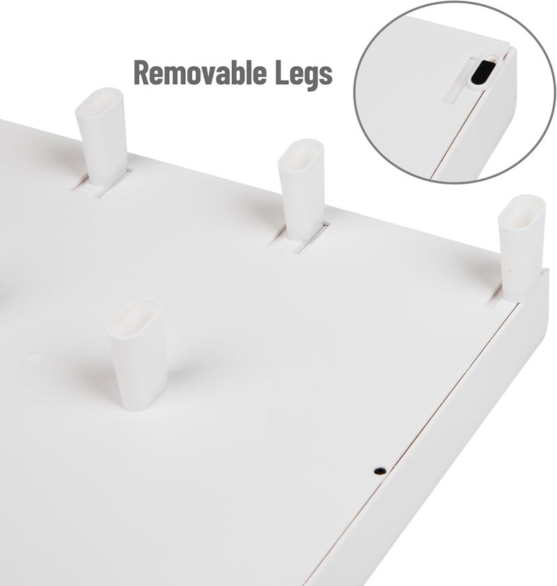 Mind Reader PC, Laptop, IMAC Monitor Stand and Desk Organizer, White - Image 4