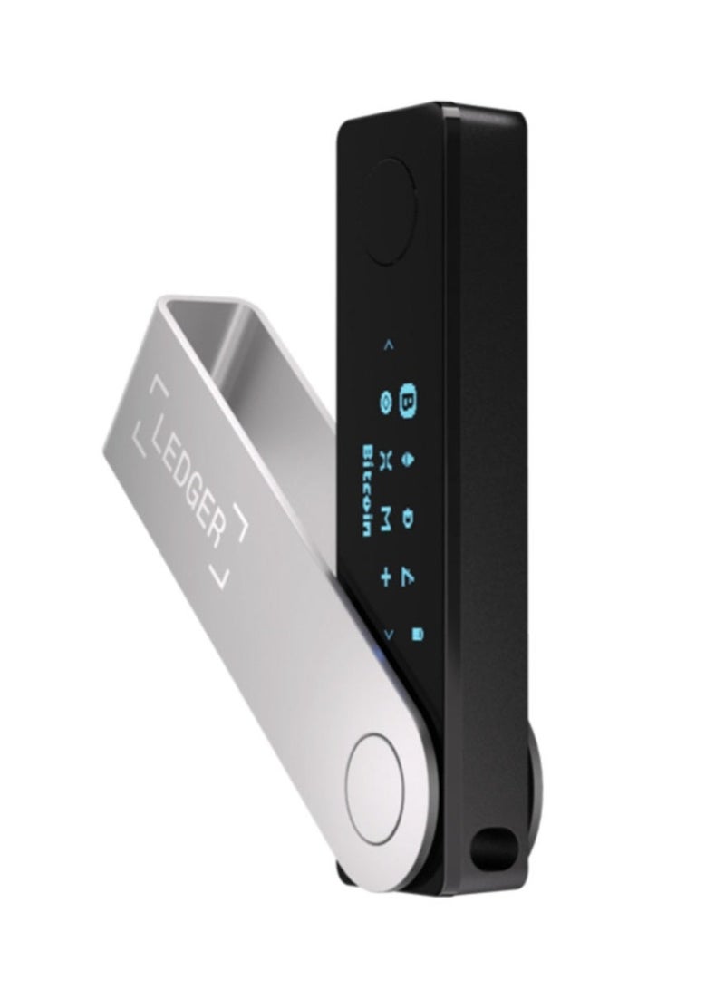 ليدجر محفظة الأجهزة Ledger Nano X | شاشة كبيرة | أكثر تخزين آمن للعملات المشفرة وـNFT | اتصال بلوتوث وType-C | تدعم أكثر من 5500 عملة ورمز — اللون الأسود أونيكس - Image 1