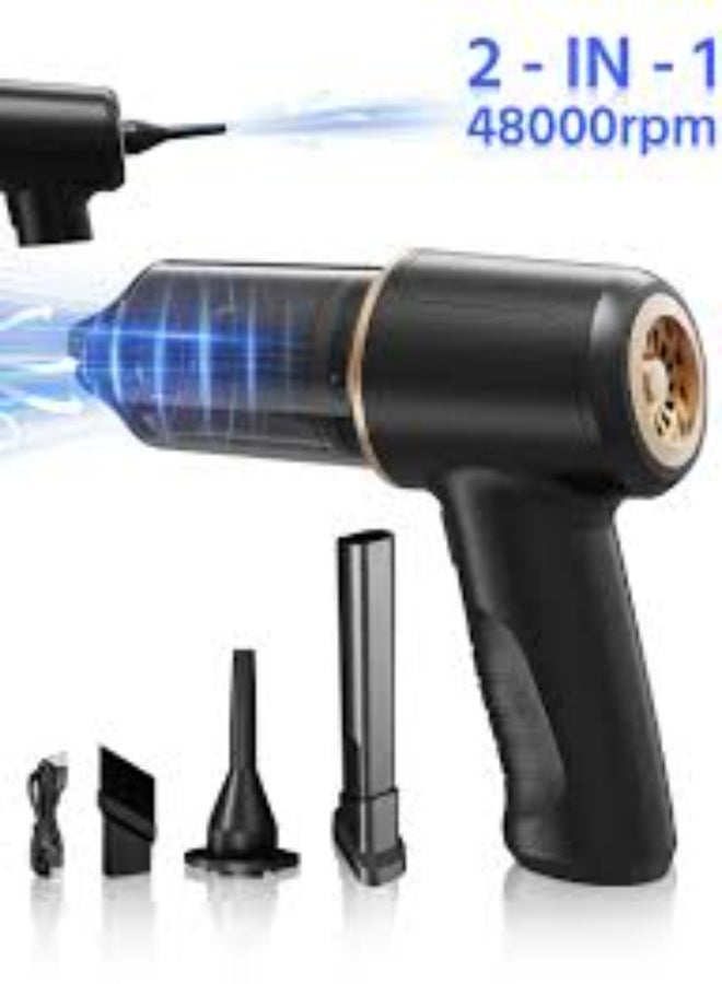 Multifunctional Portable Cordless Vacuum Cleaner/Vacuum Pump/Dust Collector, 10000PA Suction with Type-C Charging Cable, 3000mAh Battery, Suitable for Automobile, Home, Outdoor, Can Be Used Wet & Dry, 400ml Large Trash Can, Allergen Removal (Hair, Dust, Dandruff) - Image 1
