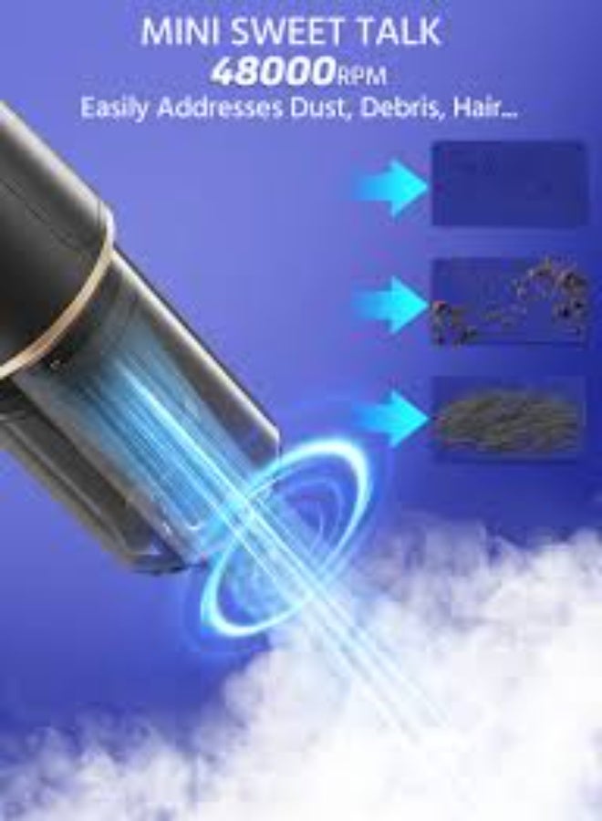 Multifunctional Portable Cordless Vacuum Cleaner/Vacuum Pump/Dust Collector, 10000PA Suction with Type-C Charging Cable, 3000mAh Battery, Suitable for Automobile, Home, Outdoor, Can Be Used Wet & Dry, 400ml Large Trash Can, Allergen Removal (Hair, Dust, Dandruff) - Image 2