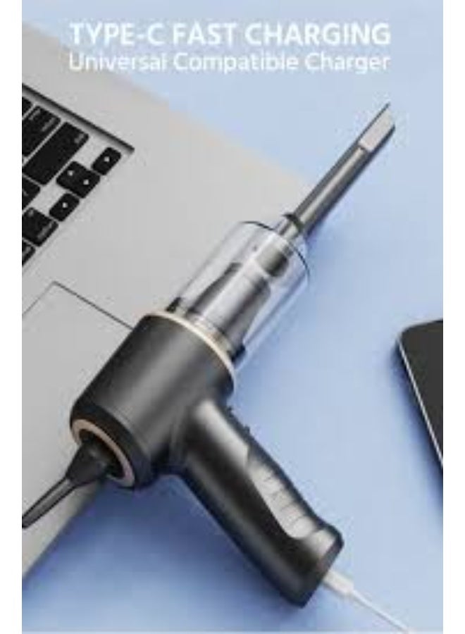 Multifunctional Portable Cordless Vacuum Cleaner/Vacuum Pump/Dust Collector, 10000PA Suction with Type-C Charging Cable, 3000mAh Battery, Suitable for Automobile, Home, Outdoor, Can Be Used Wet & Dry, 400ml Large Trash Can, Allergen Removal (Hair, Dust, Dandruff) - Image 3