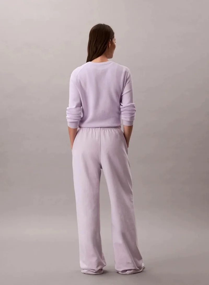 Calvin Klein Island Lilac Cotton Terry Monogram Joggers for Women | Best Price UAE