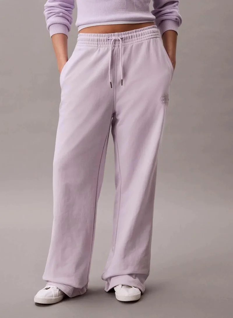 Calvin Klein Island Lilac Cotton Terry Monogram Joggers for Women | Best Price UAE
