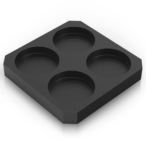 Molten Masters MMasters 4-Round Premium Graphite Ingot Mold for Metal Casting - High-Purity Material for Gold, Silver, Aluminum, Copper, and Brass - Heat Resistant up to 1800℃/3272℉ - Image 1