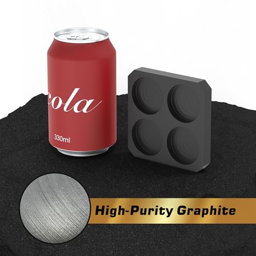Molten Masters MMasters 4-Round Premium Graphite Ingot Mold for Metal Casting - High-Purity Material for Gold, Silver, Aluminum, Copper, and Brass - Heat Resistant up to 1800℃/3272℉ - Image 5