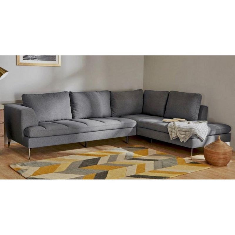 Betak Thai MDF and linen corner sofa - grey - Image 1
