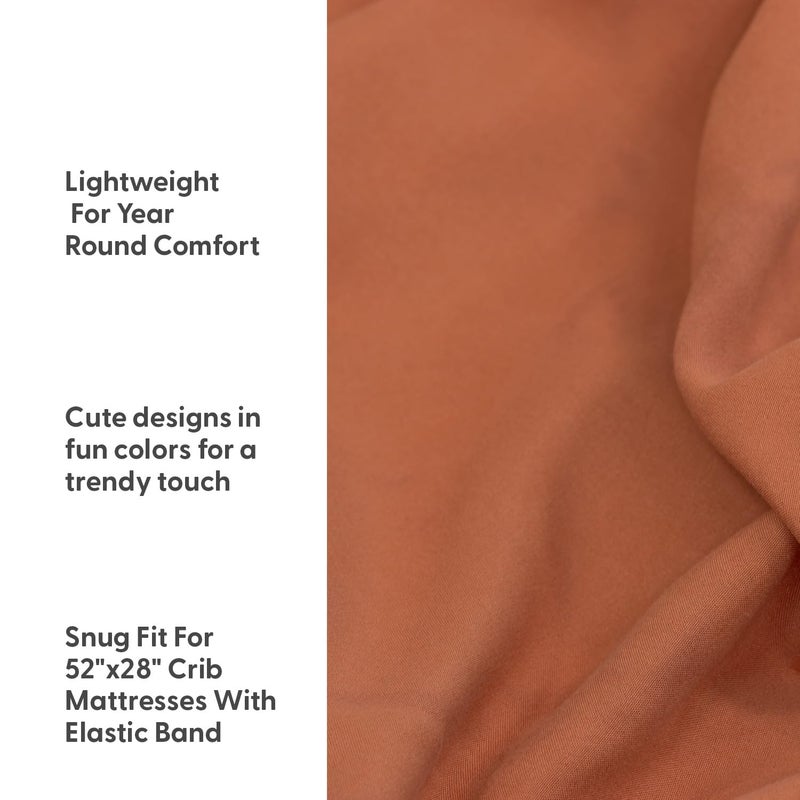 The Peanut Shell The Peanutshell 4-Pack Fitted Crib Sheet Set - Super Soft & Breathable Baby Girl or Boy Crib Sheets, Nursery Decor, Fit for Standard Mattress Cover- Boho - Image 3