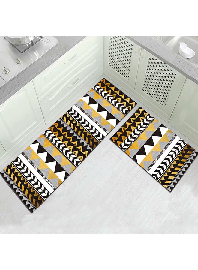 Multicolour Triangle Pattern Patchwork Kitchen Floor Mat 50X160 cm  - Image 1