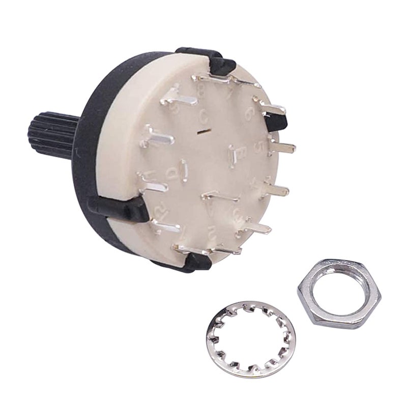 Taiss 3pcs Rotary Switch RS26 1P12T Band Switch Band Channel Rotary Selector Switch 1 Pole 12 Position Single Wafer Band Selector Rotary Switch + 3pcs knob - Image 3