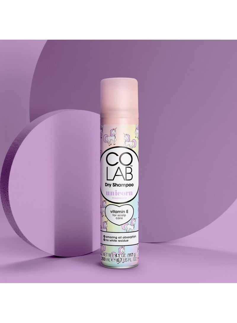 كولاب شامبو جاف غير مرئي لكل أنواع الشعر برائحة اليونيكورن 200 مل - Image 2