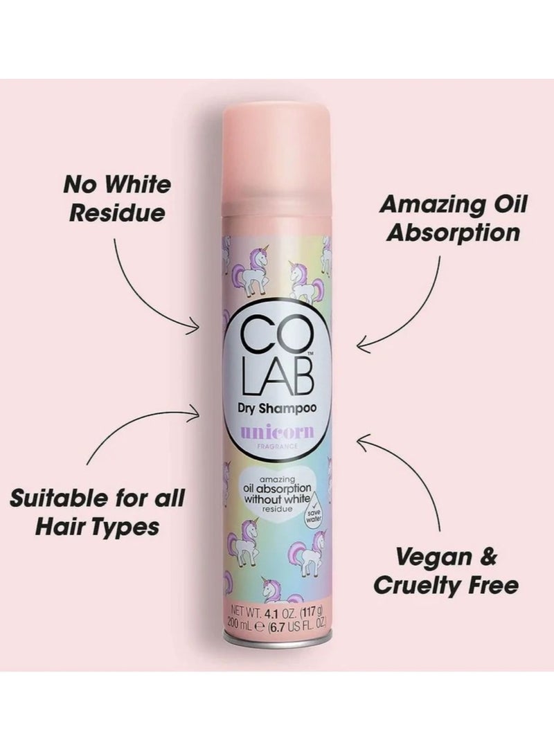 كولاب شامبو جاف غير مرئي لكل أنواع الشعر برائحة اليونيكورن 200 مل - Image 3