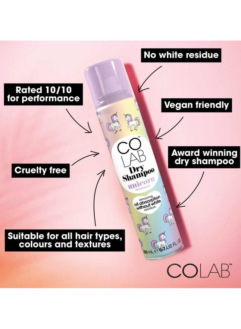 كولاب شامبو جاف غير مرئي لكل أنواع الشعر برائحة اليونيكورن 200 مل - Image 4