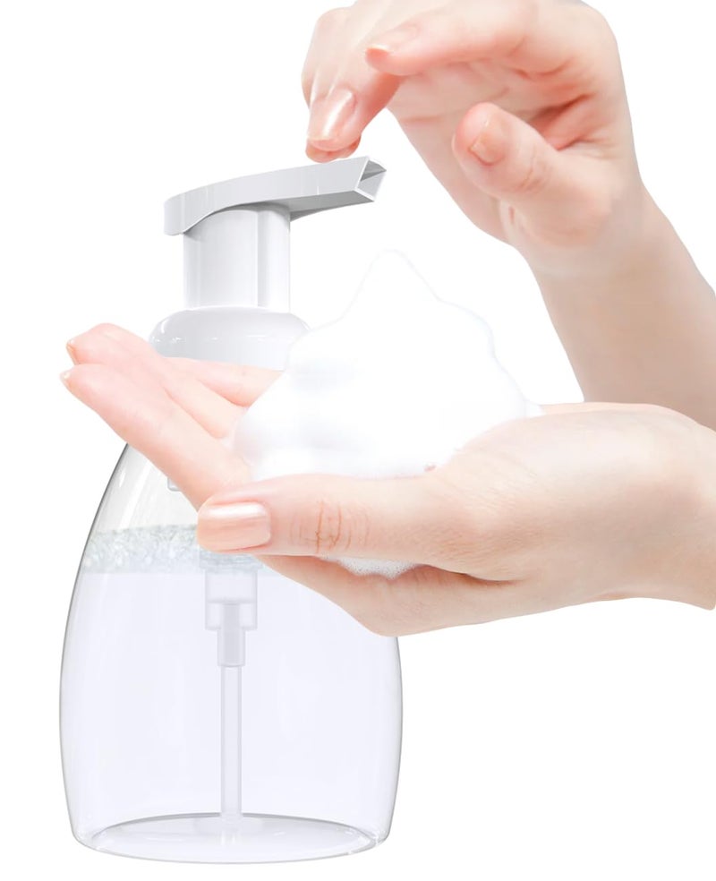 BRIGHTFROM Foaming Soap Dispenser Pump Bottles, BPA Free Empty Refillable Plastic Container for Liquid Soap - Kitchen, Bathroom, Commercial - 8oz (250ml) Pack of 2 Clear - Image 5