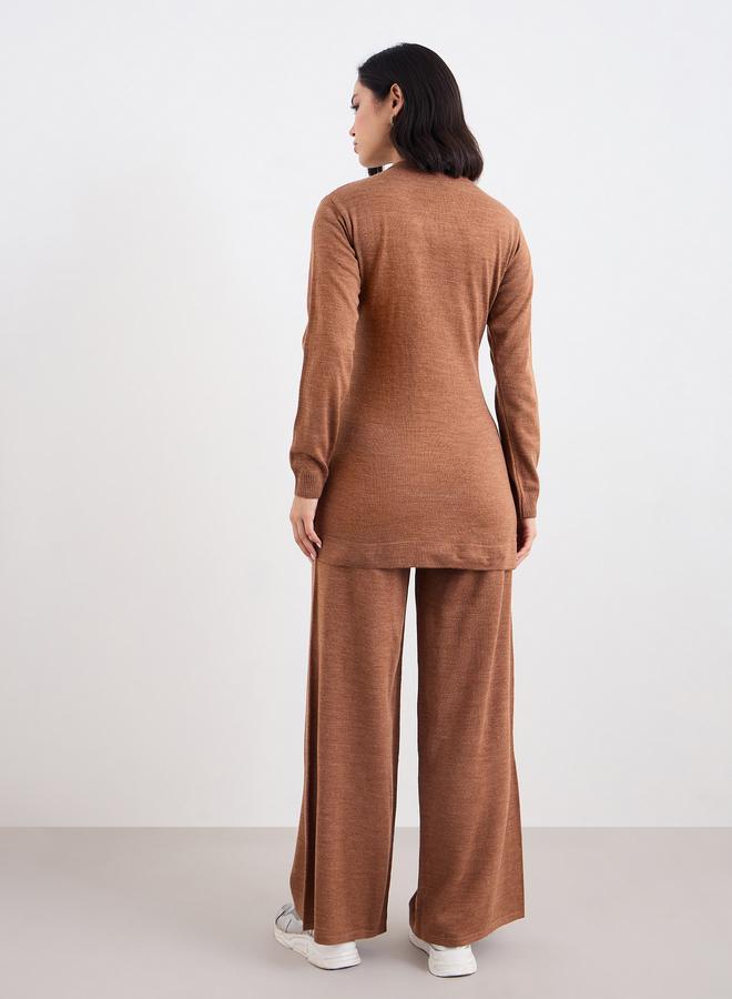 Amirah Women Longline Knit Top and Pants Modest Set - Image 4